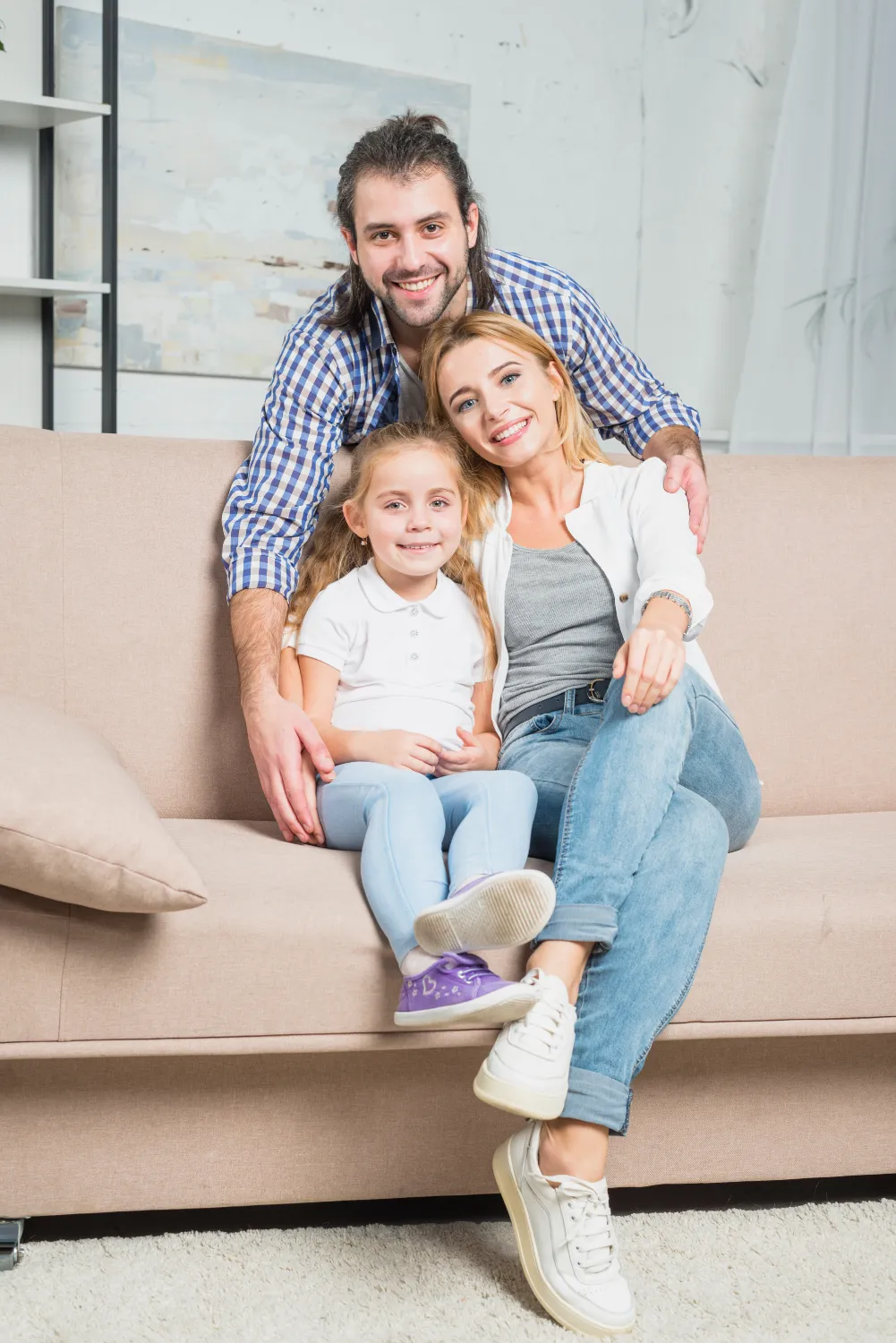 Family enjoying a comfortable home