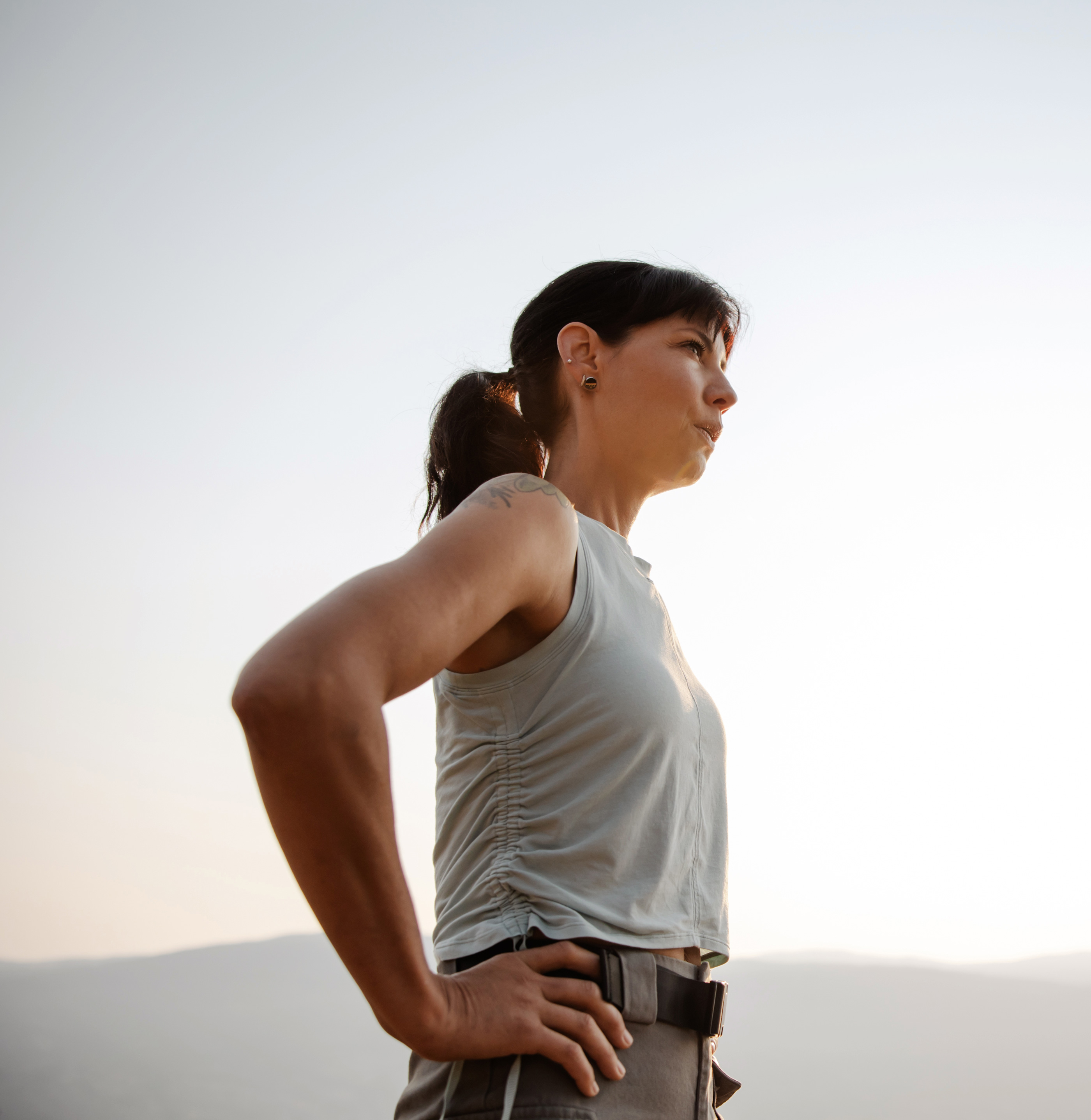 Woman looking at the horizon