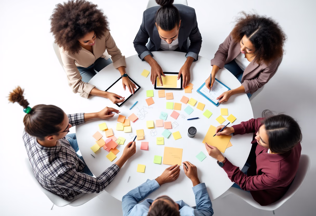 image of brainstorming session for a productivity tools business