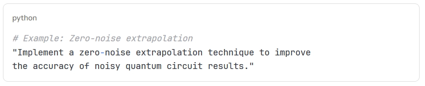 Typical programming task: Error Mitigation