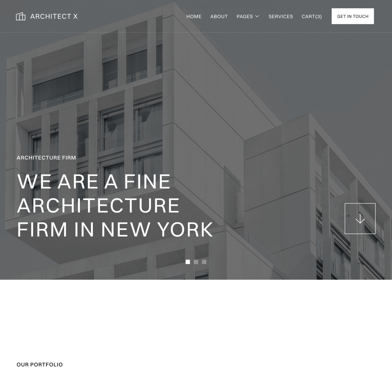 Home V3 - Architect X Webflow Template