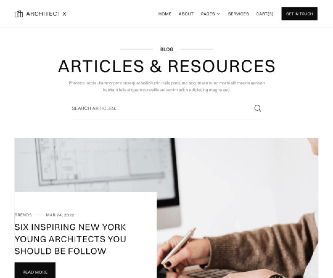 Blog V2 - Architect X Webflow Template