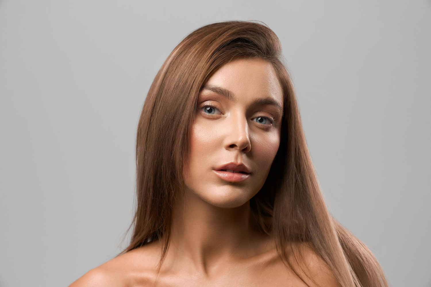 A bust shot of a woman.