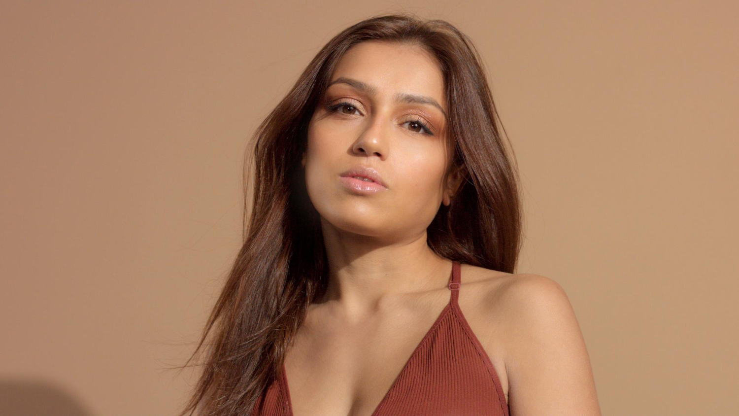 A bust shot of a woman.