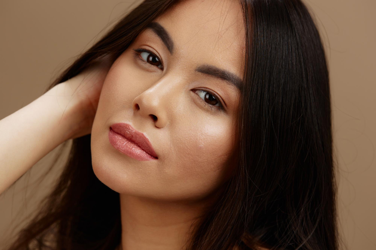 A close up with a gorgeous woman.