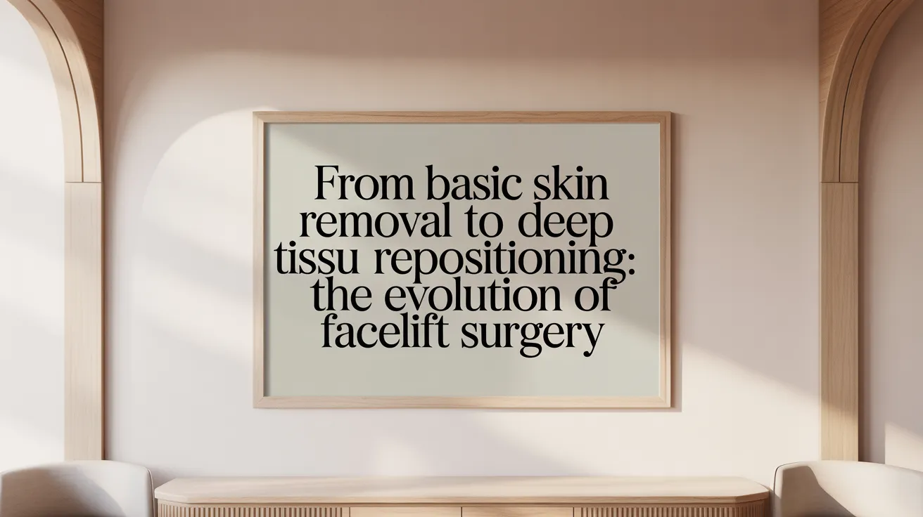 From Basic Skin Removal to Deep Tissue Repositioning: The Evolution of Facelift Surgery