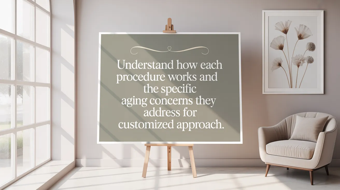 Understand how each procedure works and the specific aging concerns they address for a customized approach.