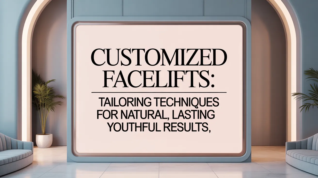 Customized Facelifts: Tailoring Techniques for Natural, Lasting Youthful Results