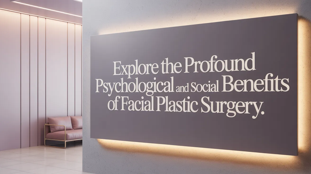 Explore the profound psychological and social benefits of facial plastic surgery.