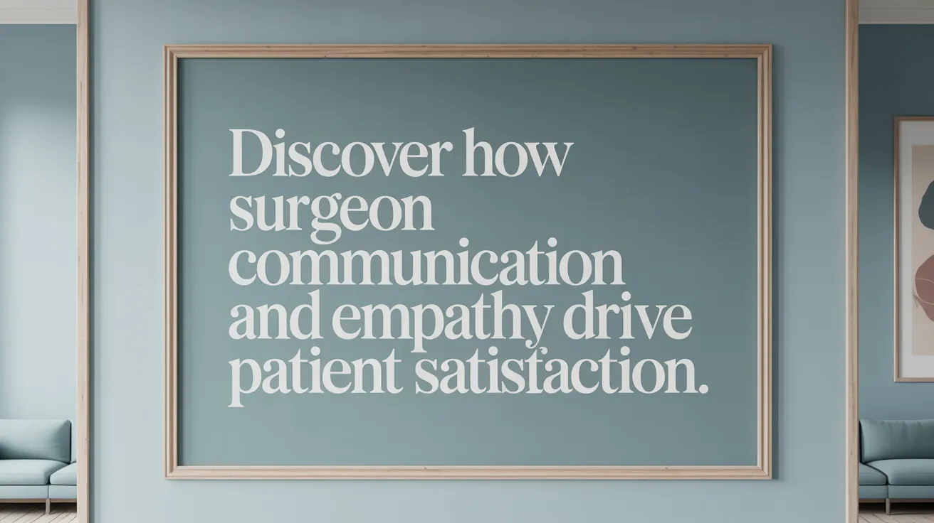 Discover how surgeon communication and empathy drive patient satisfaction.