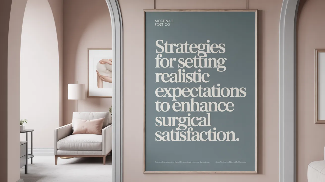 Strategies for setting realistic expectations to enhance surgical satisfaction.