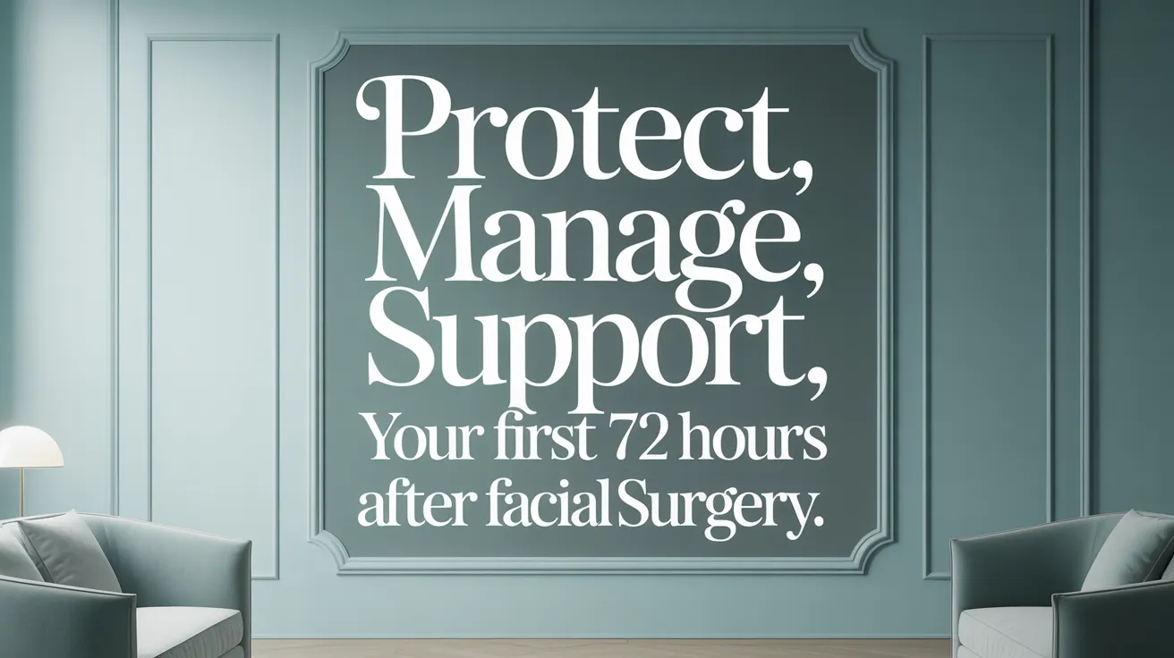 Protect, Manage, Support: Your First 72 Hours After Facial Surgery