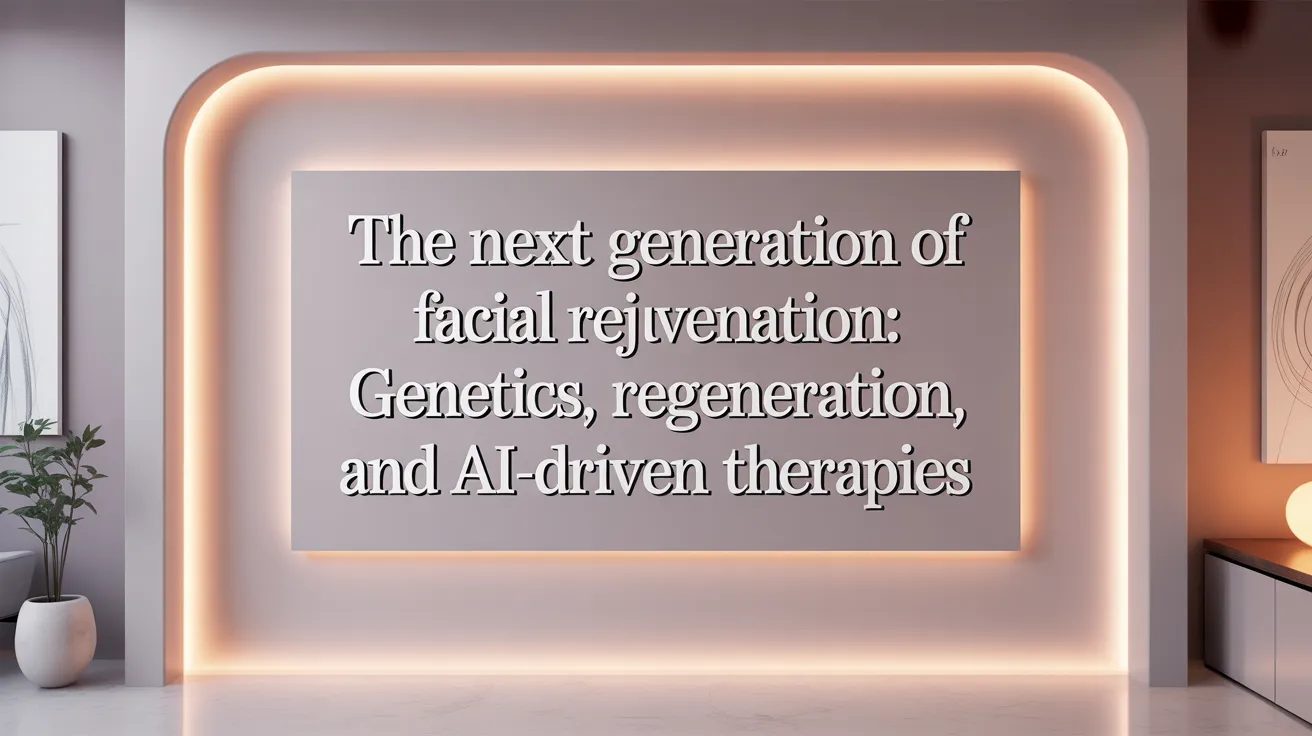 The Next Generation of Facial Rejuvenation: Genetics, Regeneration, and AI-Driven Therapies