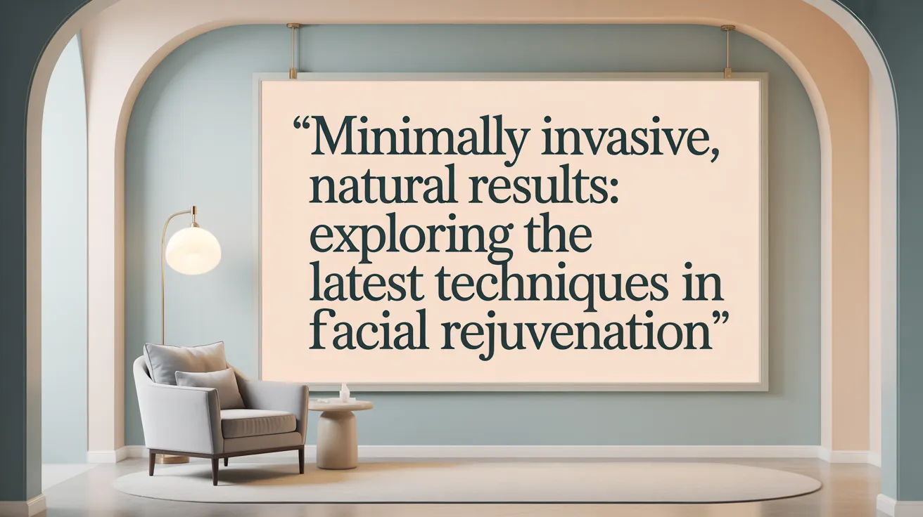Minimally Invasive, Natural Results: Exploring the Latest Techniques in Facial Rejuvenation