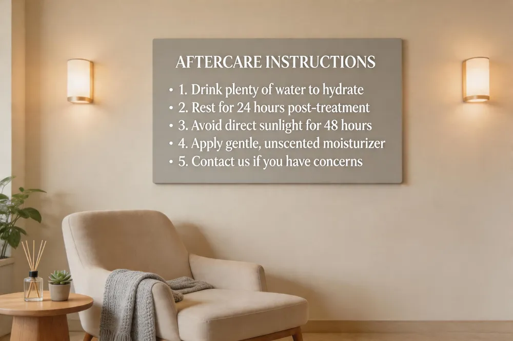 Keep incisions dry, avoid harsh cleaners, use silicone products after week 3‑4, protect from sun, and massage gently.