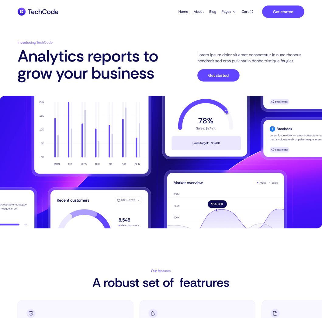 TechCode - Home V3 Main Page - Saasfy SaaS Webflow Template | Brix Template