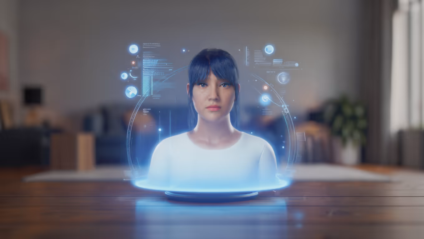 Advanced holographic AI with natural conversational interface on home device