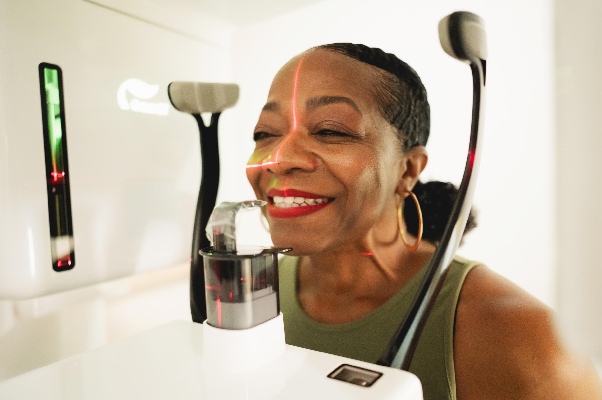 Full mouth reconstruction patient smiling after restorative dental treatment in Westfield, NJ