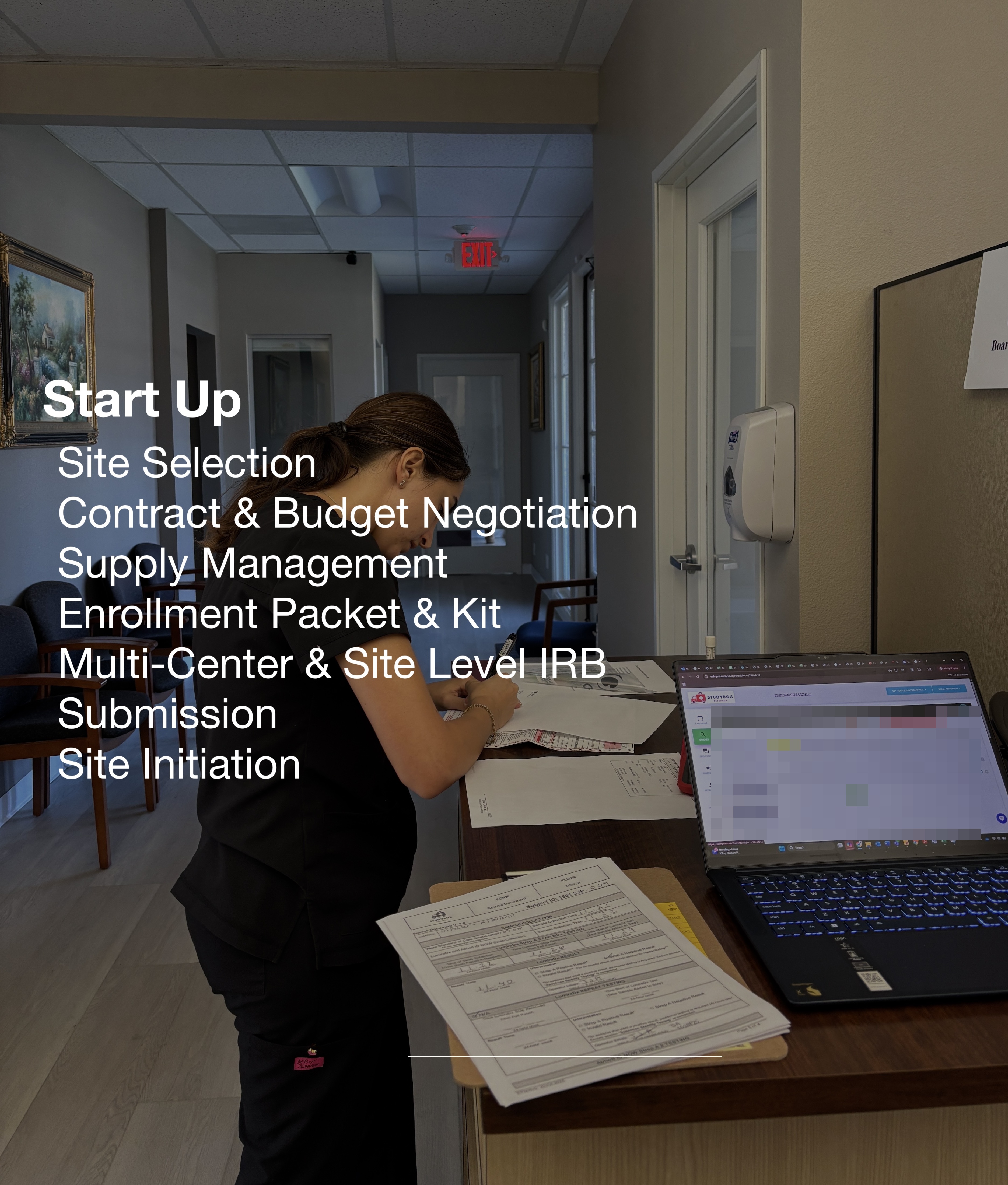 Side view of The Hamptons at night