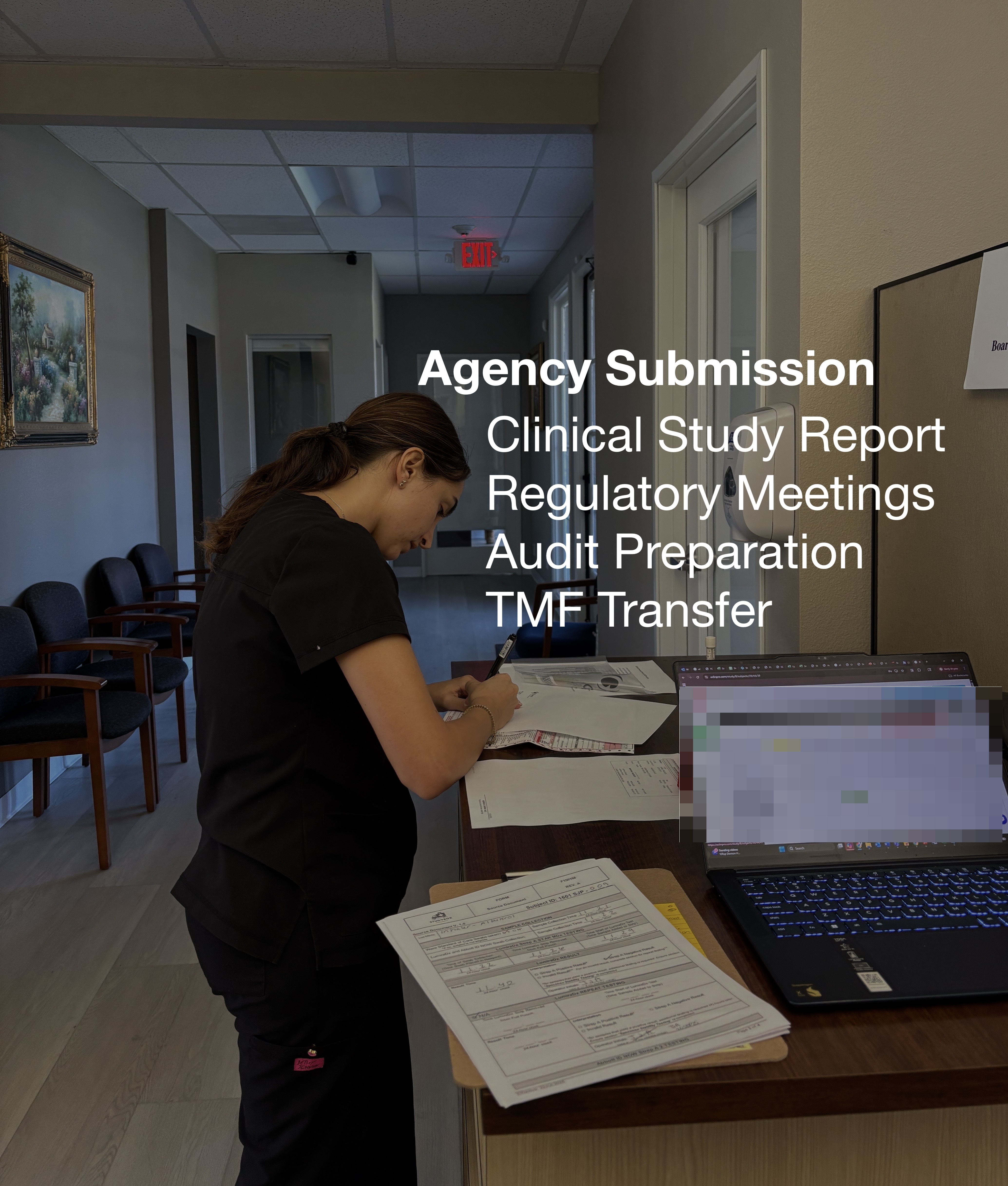 Side view of The Hamptons at night