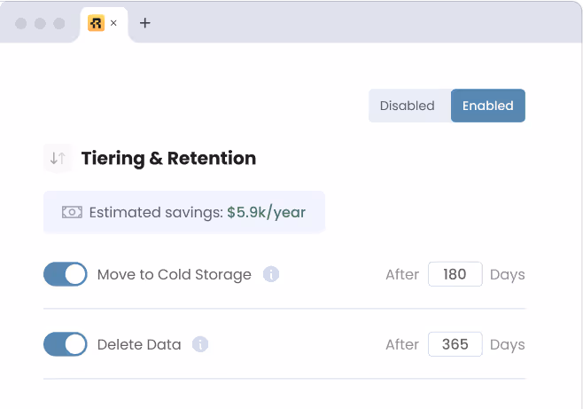 mockup for retention management