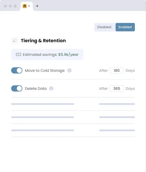 mockup for retention management