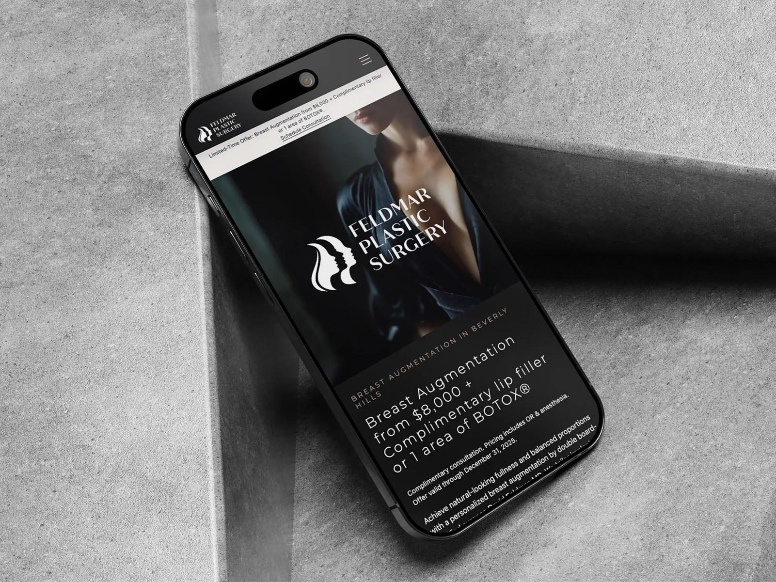 Feldmar Plastic Surgery mobile website
