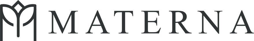 Materna logo, charcoal