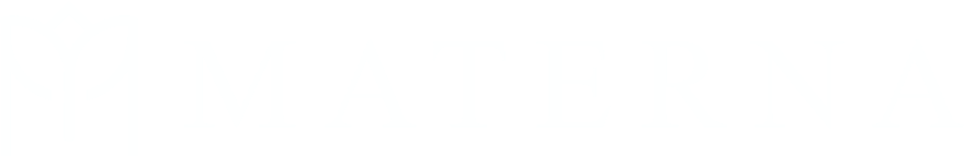 Materna logo, white