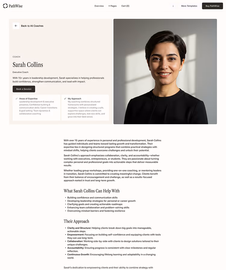 Schools Coaching Webflow template
