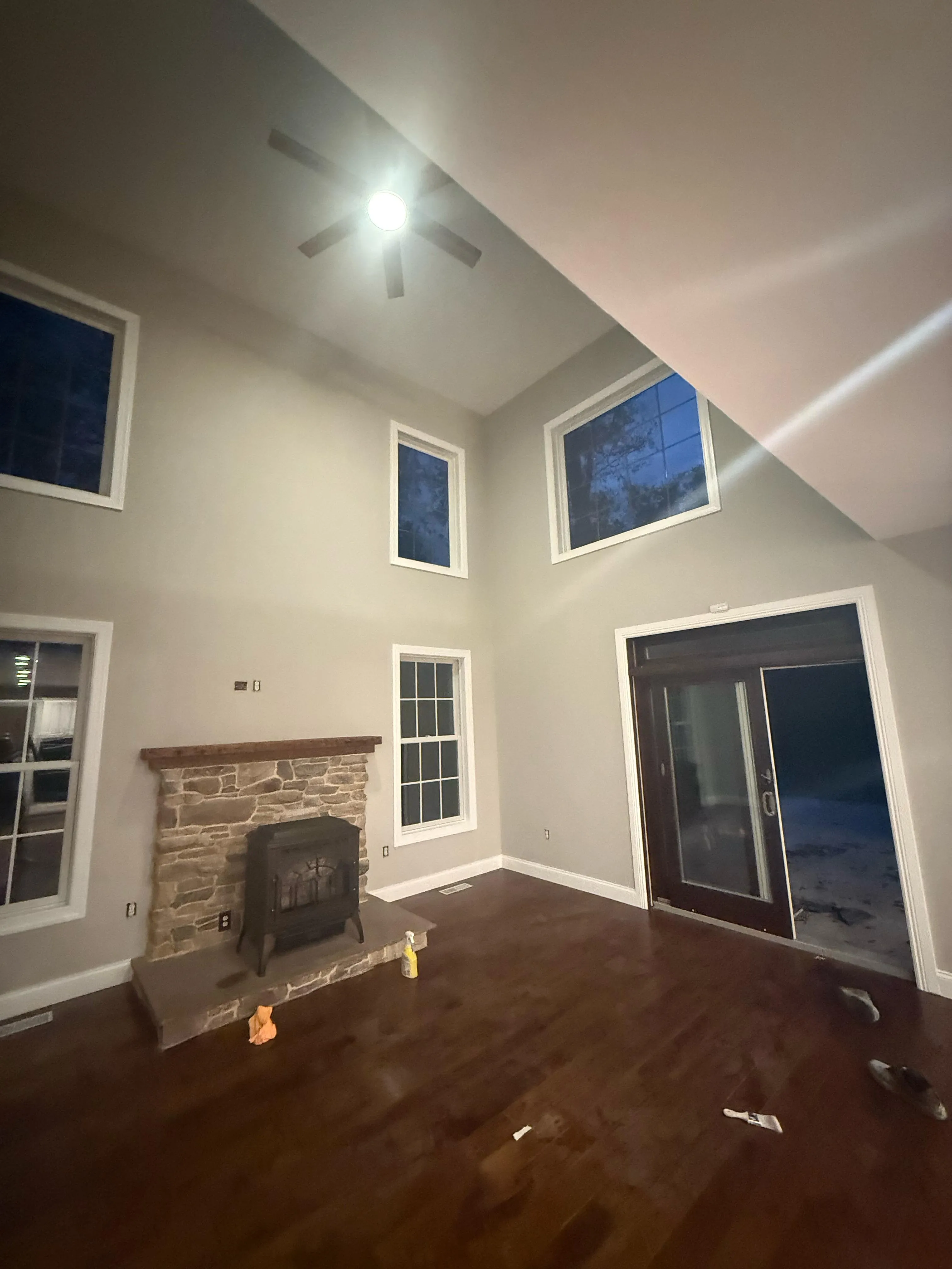 installed hardwood and new paint 