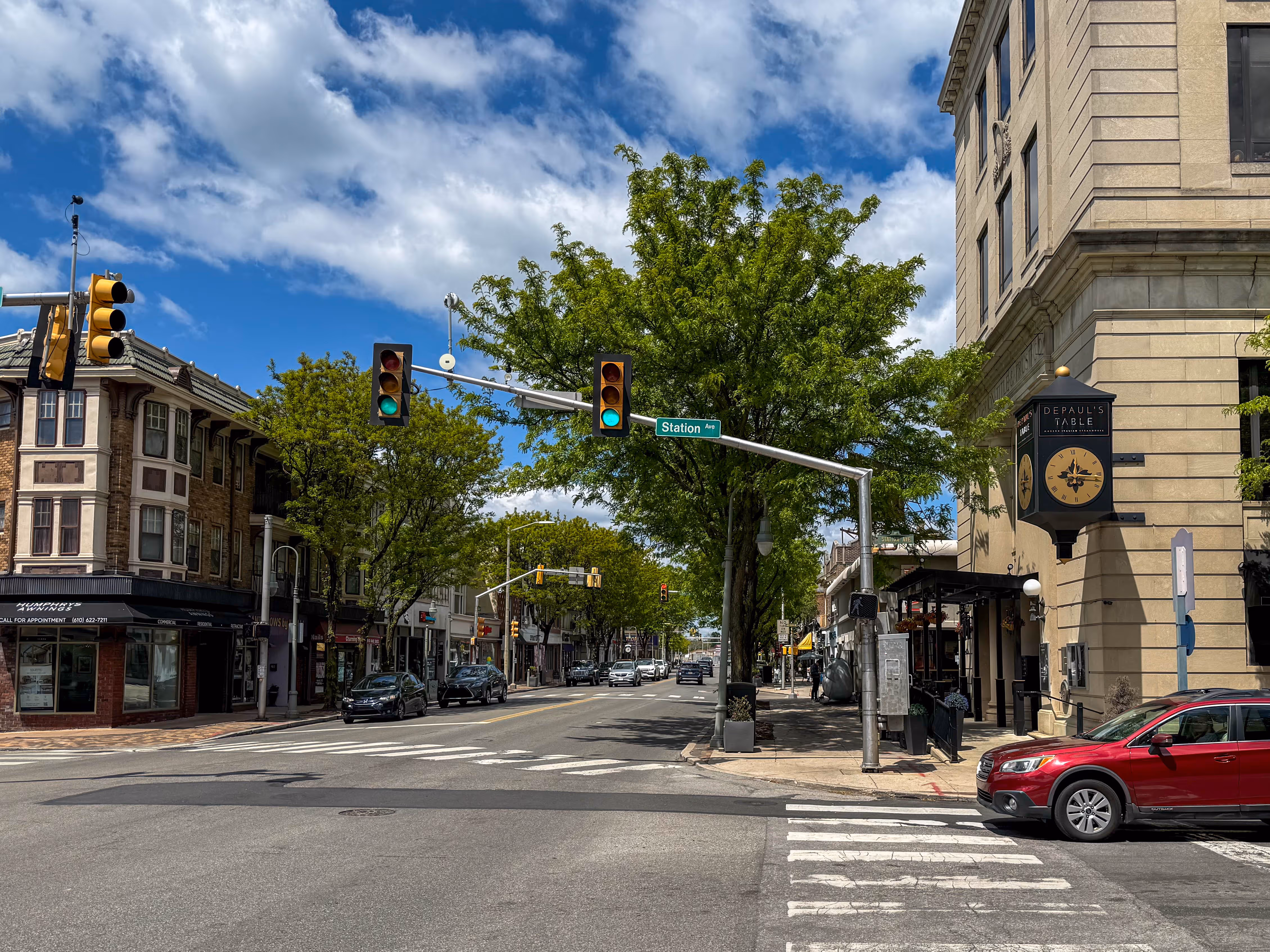 Lancaster Avenue in Adrmore, Pennsylvania serving the local community