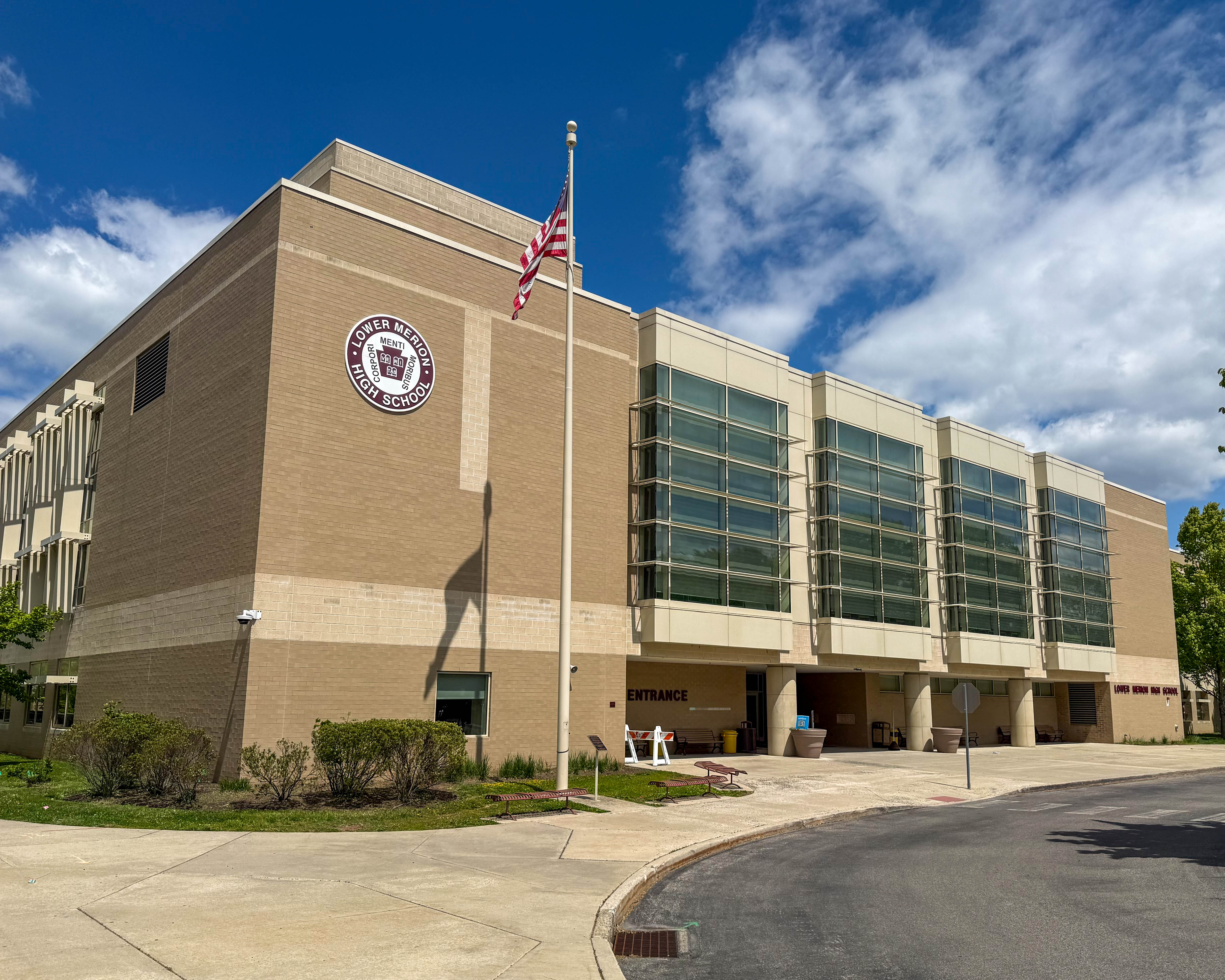 Lower Merion High School at 315 E Montgomery Avenue in Ardmore, Pennsylvania serving the local community