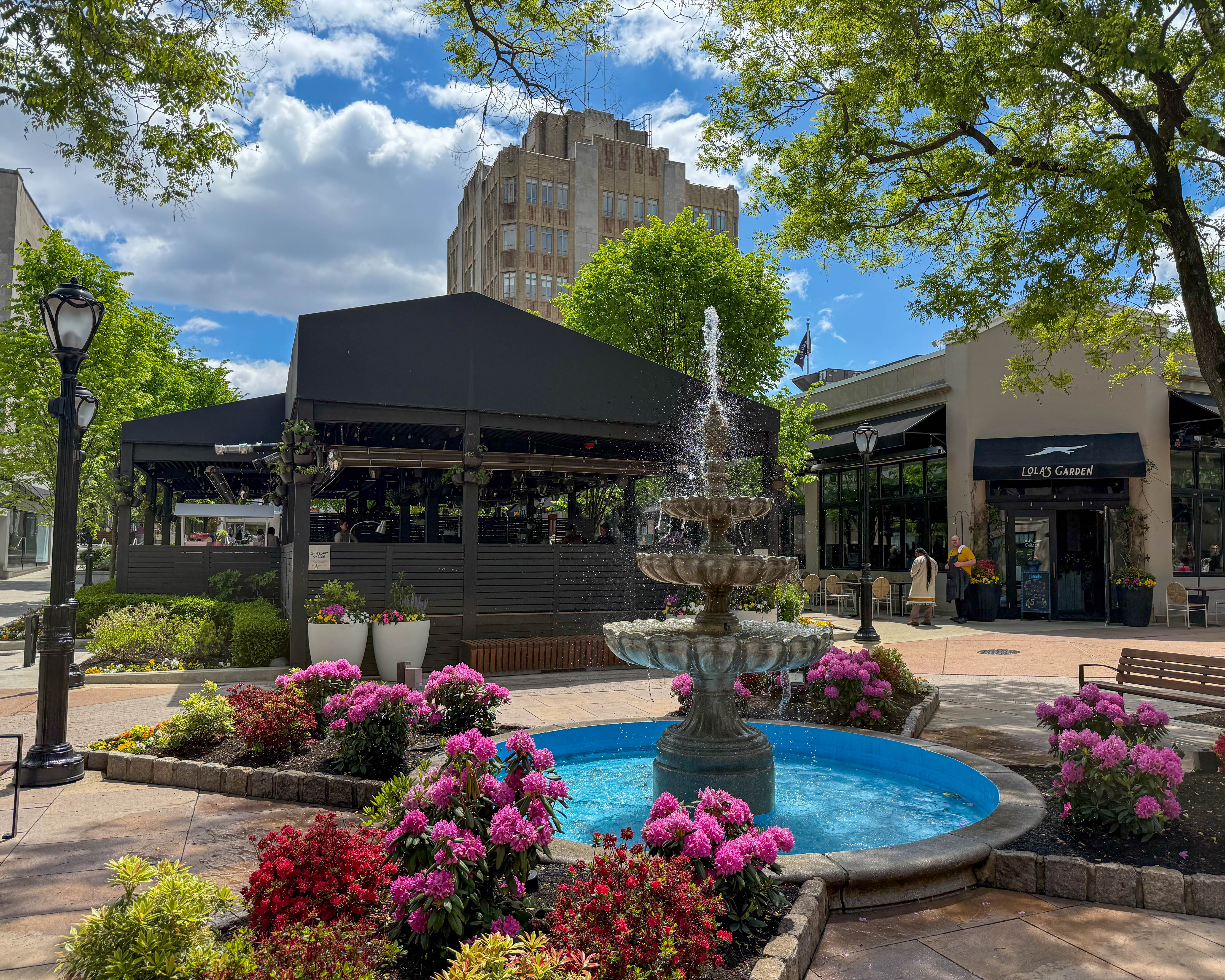 Suburban Square at Anderson and Coulter Avenues in Ardmore, Pennsylvania serving the local community