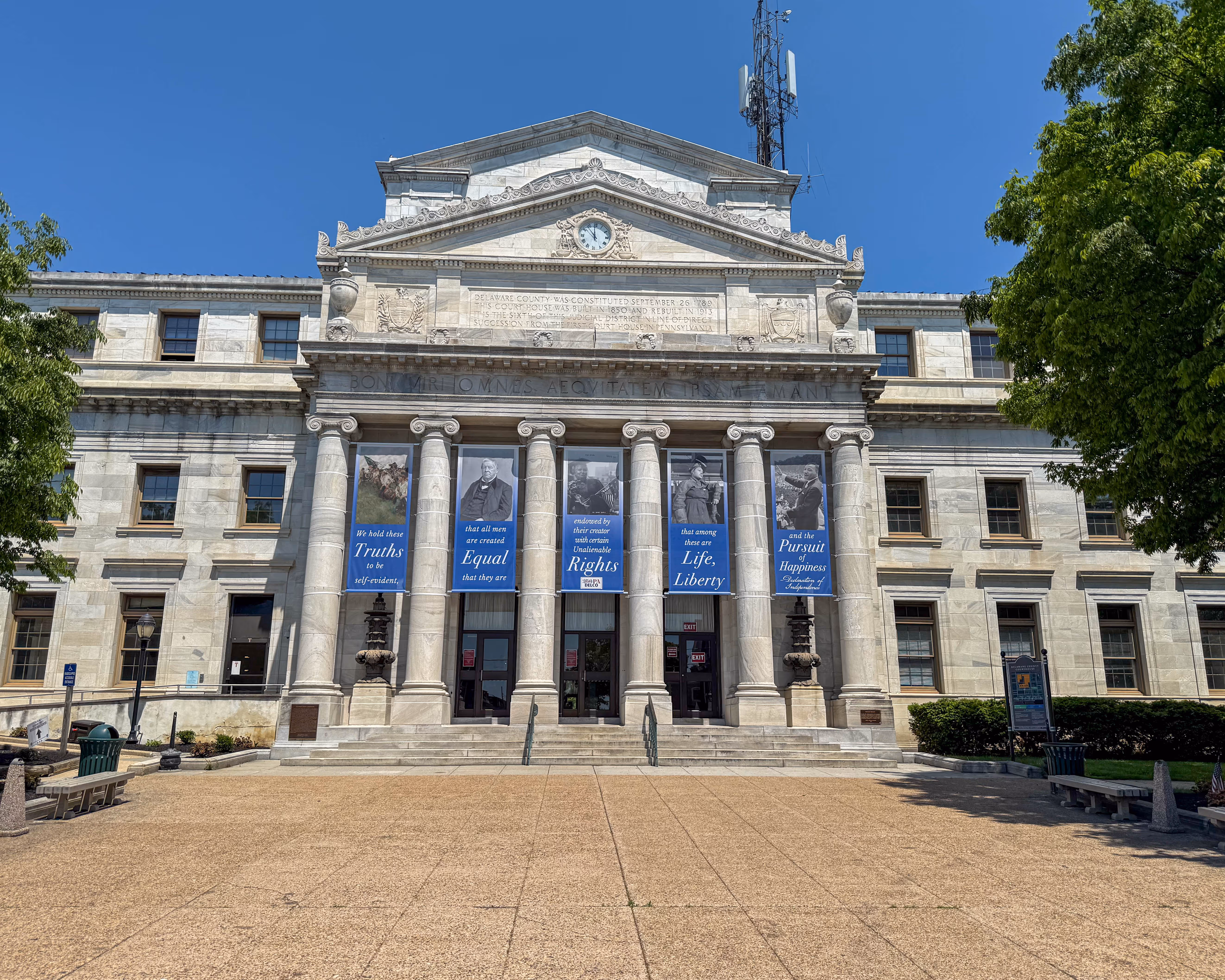 Delaware County Courthouse at 201 W Front Street in Media, Pennsylvania serving the local community