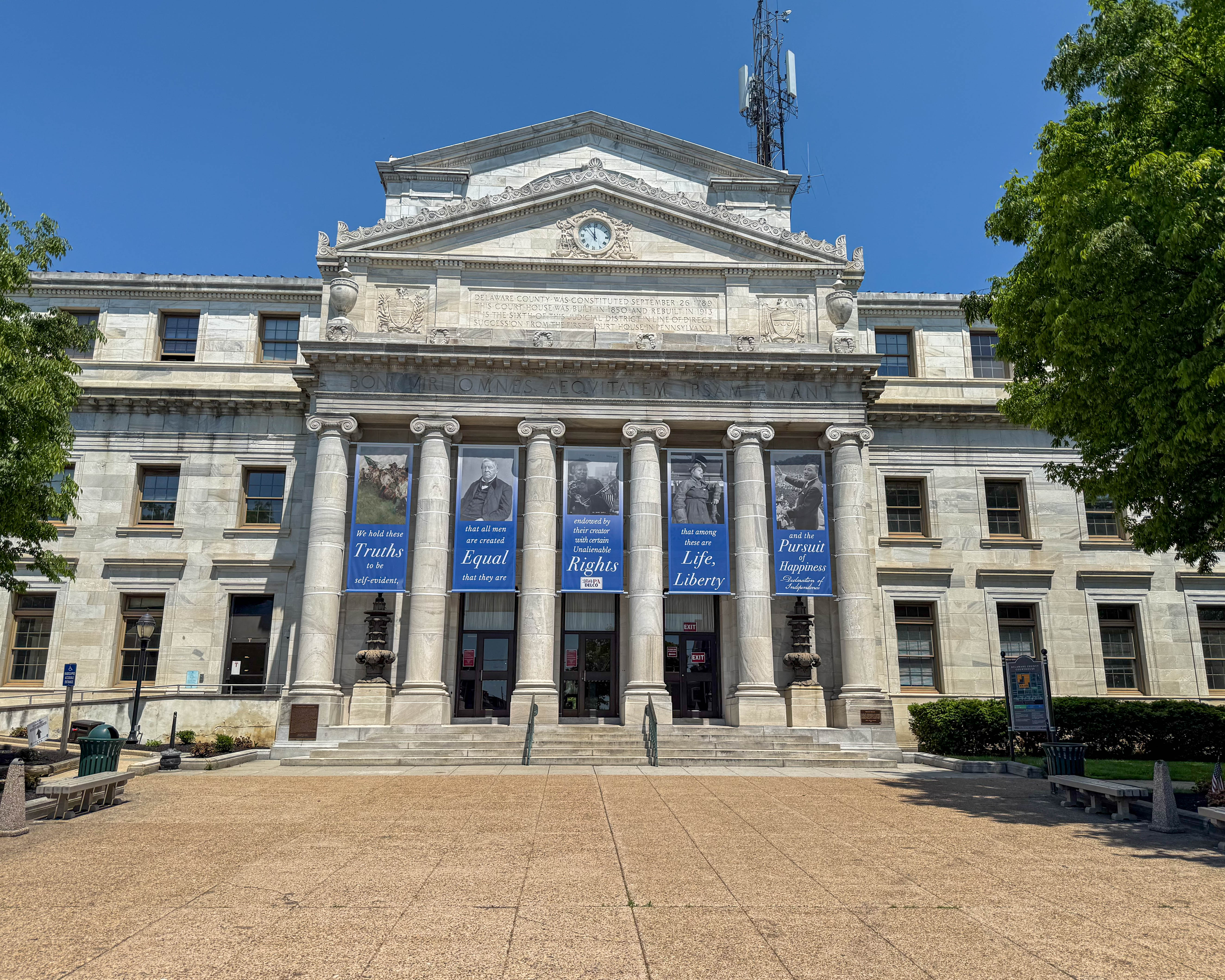 Delaware County Courthouse at 201 W Front Street in Media, Pennsylvania serving the local community