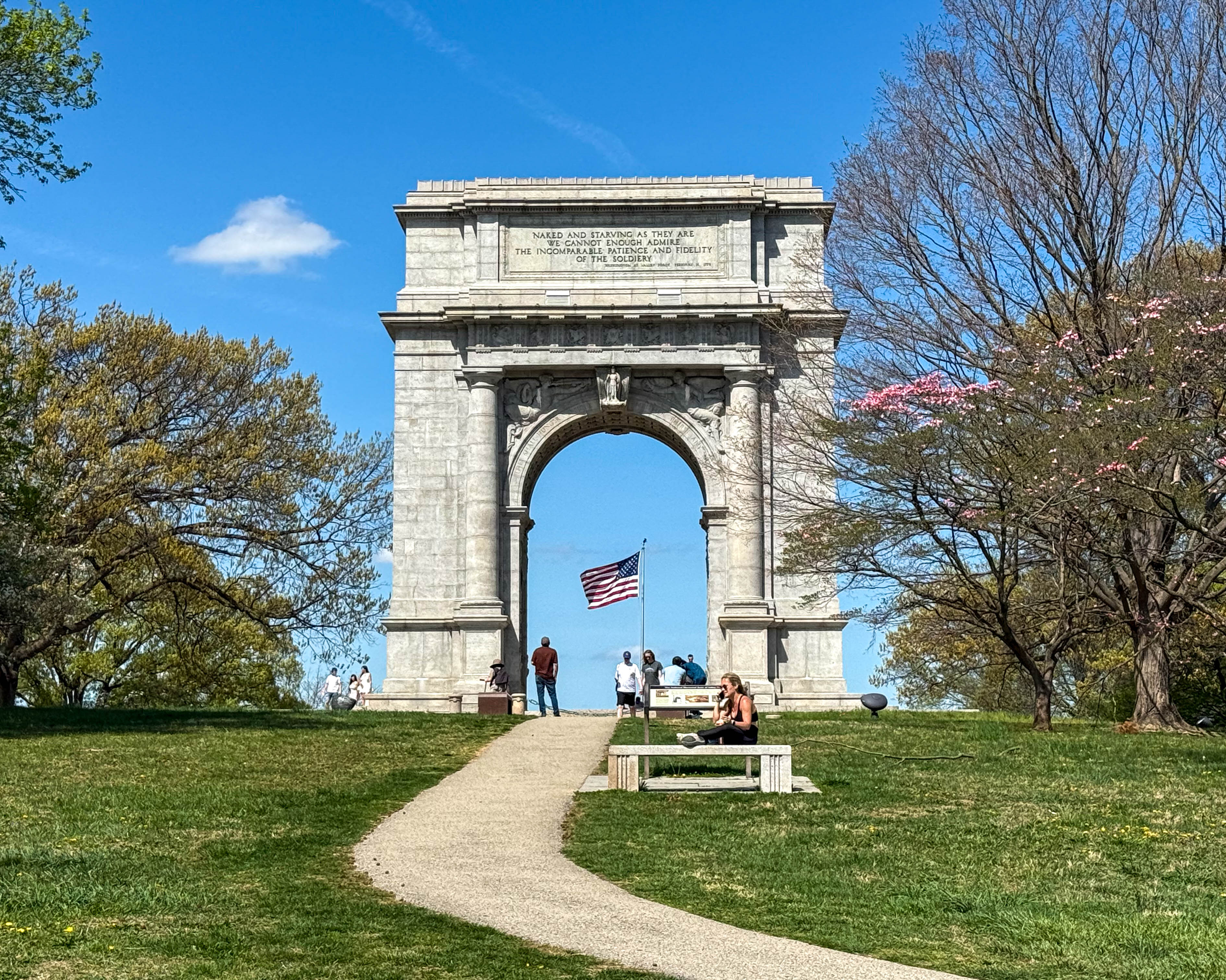 National Memorial Arch at Valley Forge National Historical Park in King of Prussia, Pennsylvania serving the local community