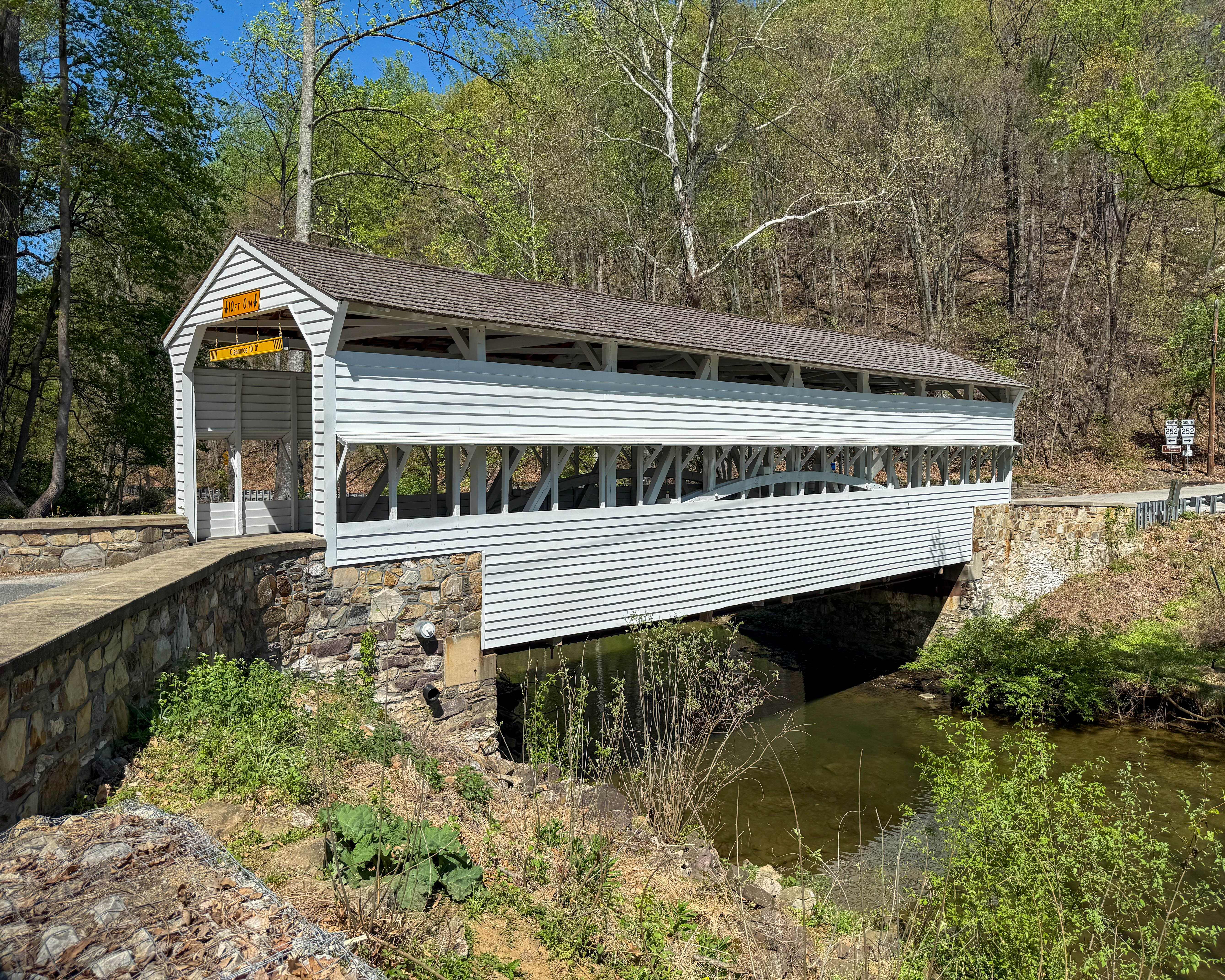 Historic Knox Covered Bridge at 300 Yellow Springs Road in Malvern, Pennsylvania serving the local community