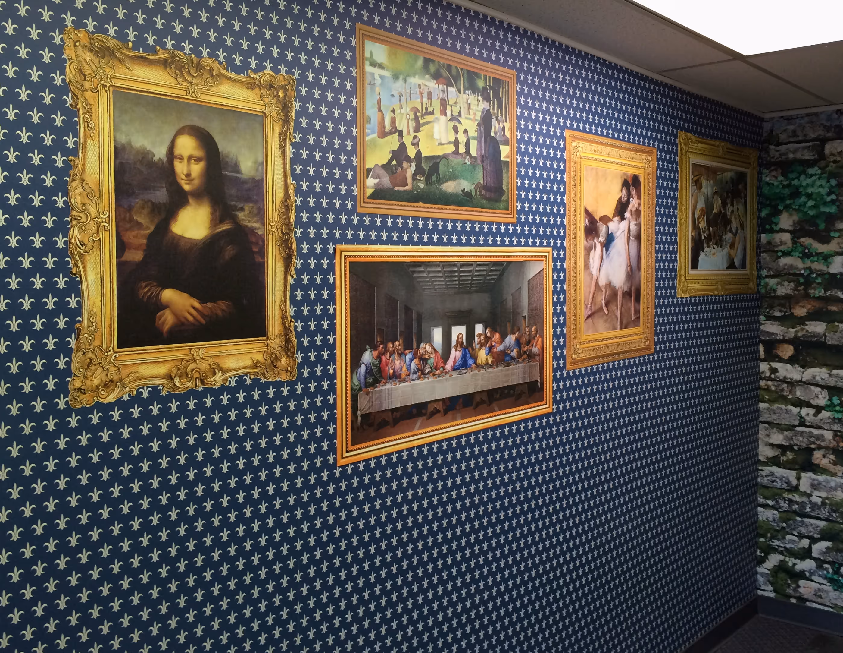 Vinyl graphics flooding a whole wall