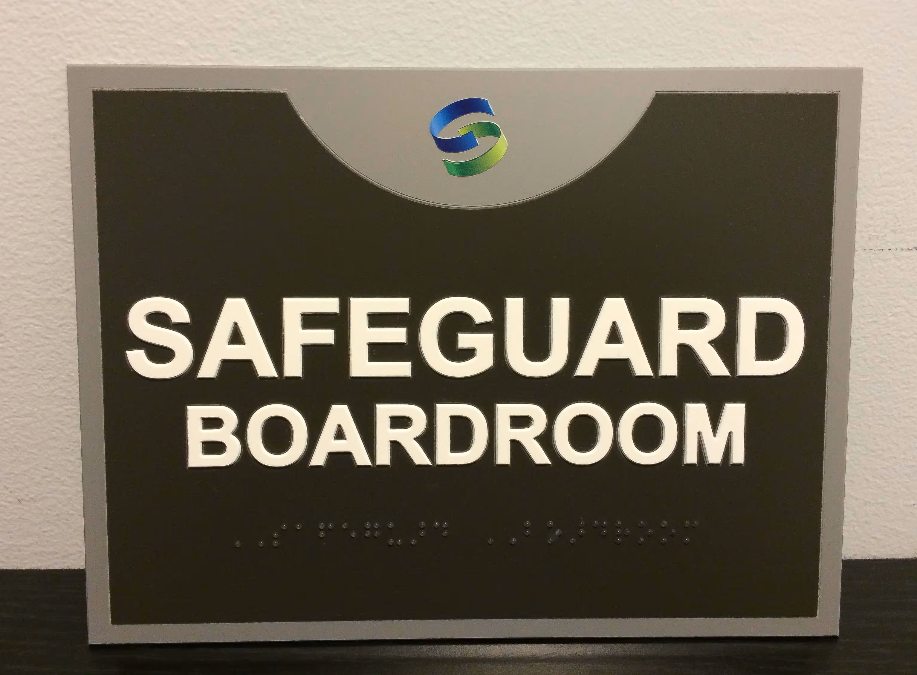 ADA Room sign with braille
