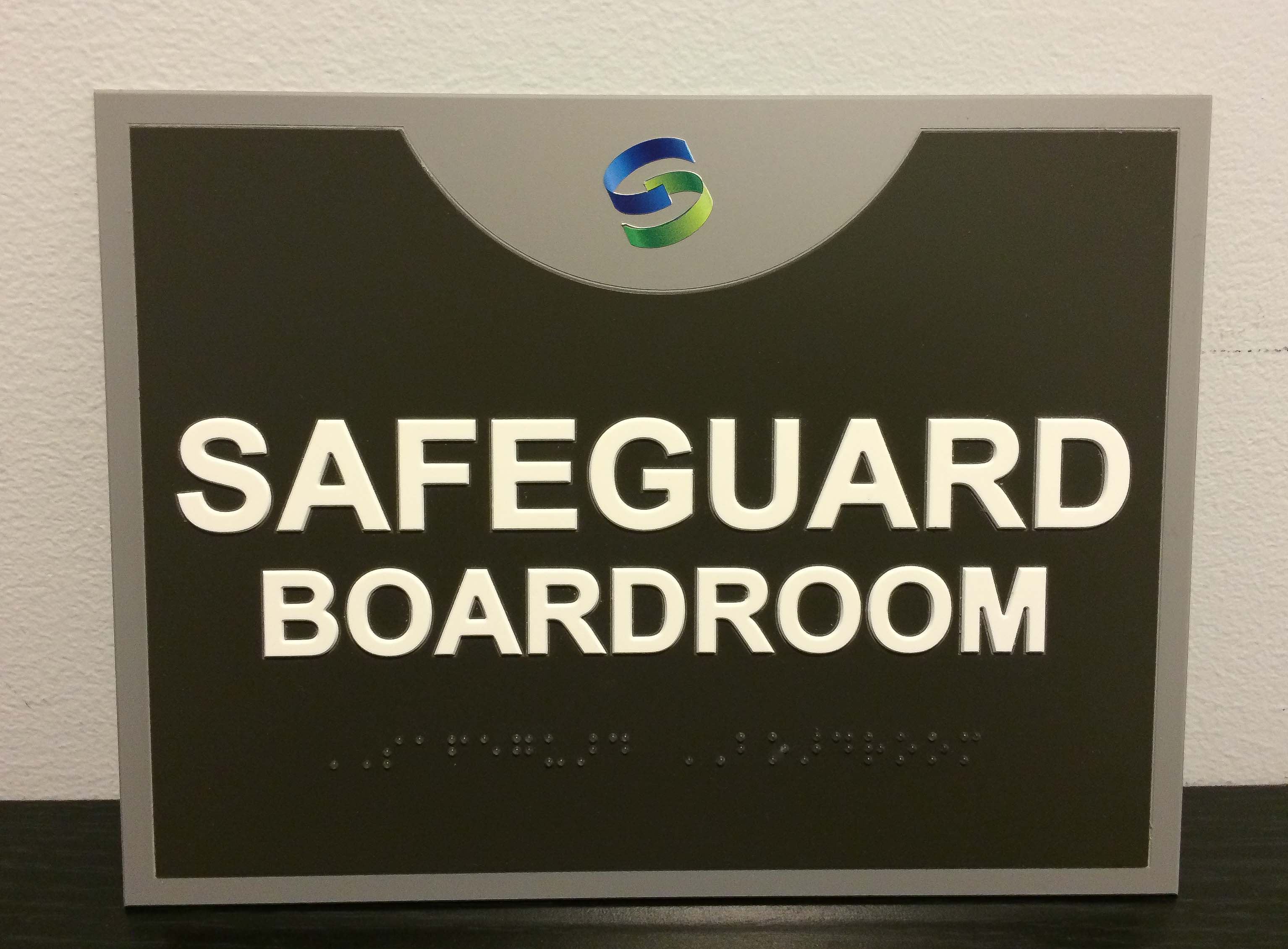 ADA Room sign with braille