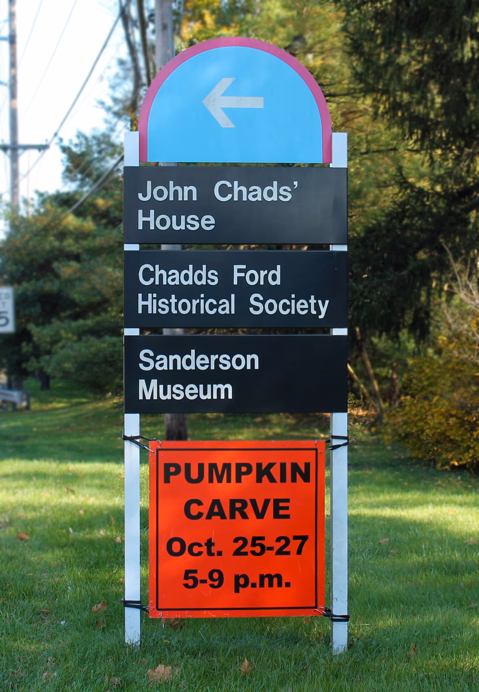 Exterior post and panel wayfinding sign