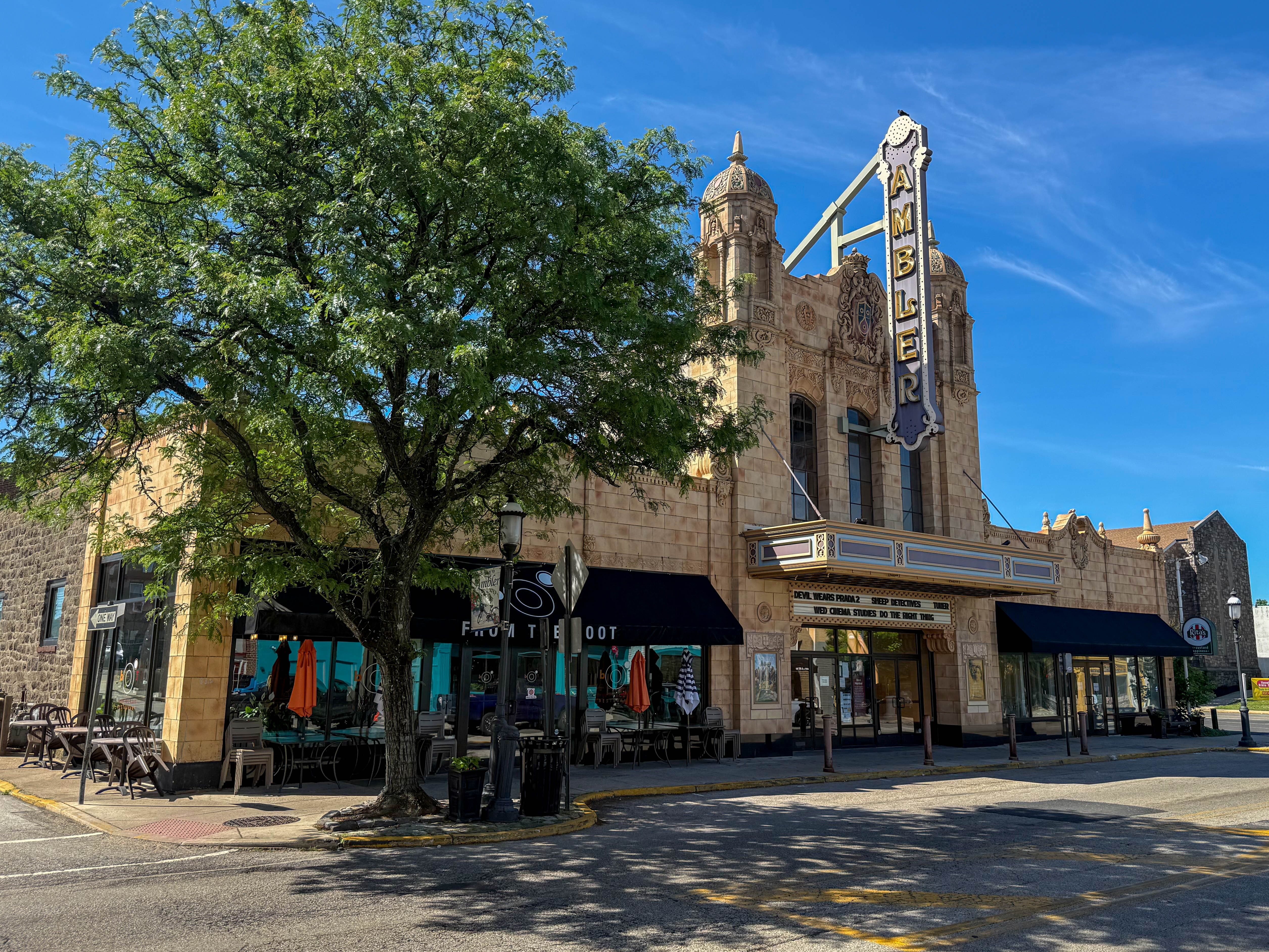 Ambler Theater at 108 E Butler Avenue in Ambler, Pennsylvania serving the local community