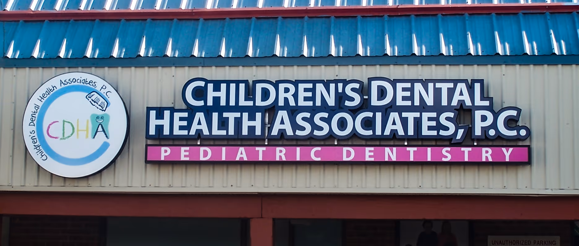 Custom channel letters above the main entrance