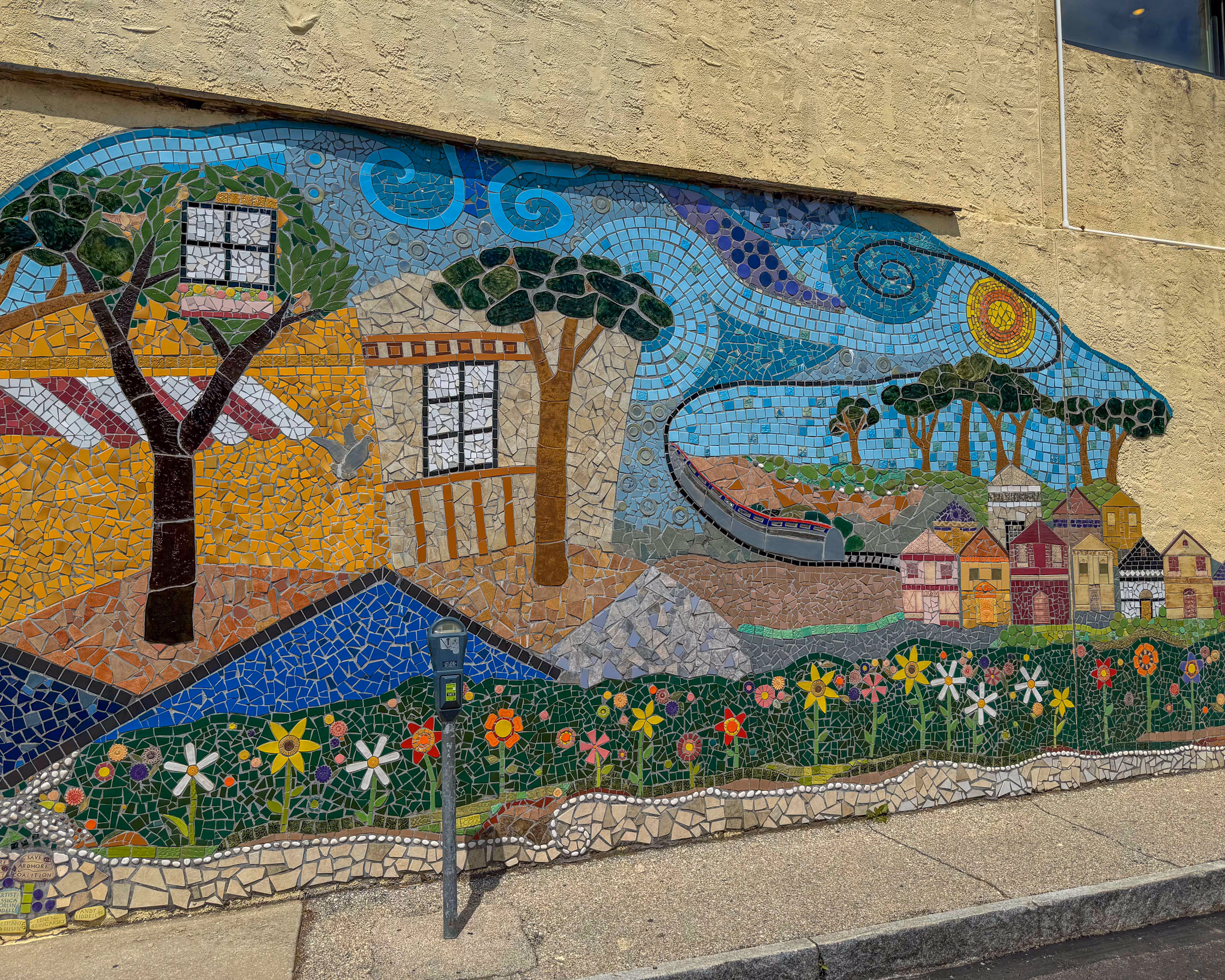 Ardmore Mosaic Mural at 49 E Lancaster Avenue in Ardmore, Pennsylvania serving the local community