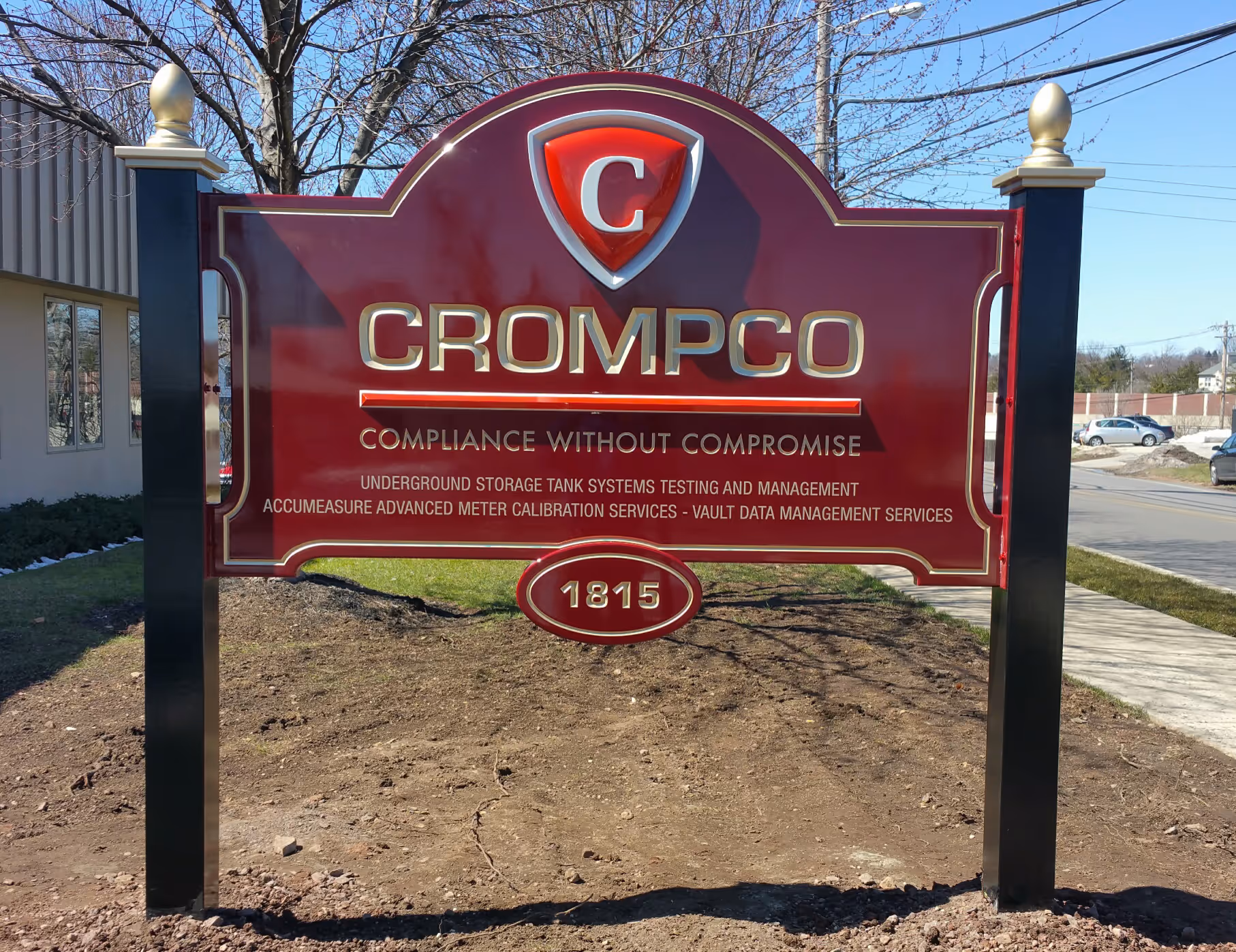 Carved HDU sign with projecting sign face features
