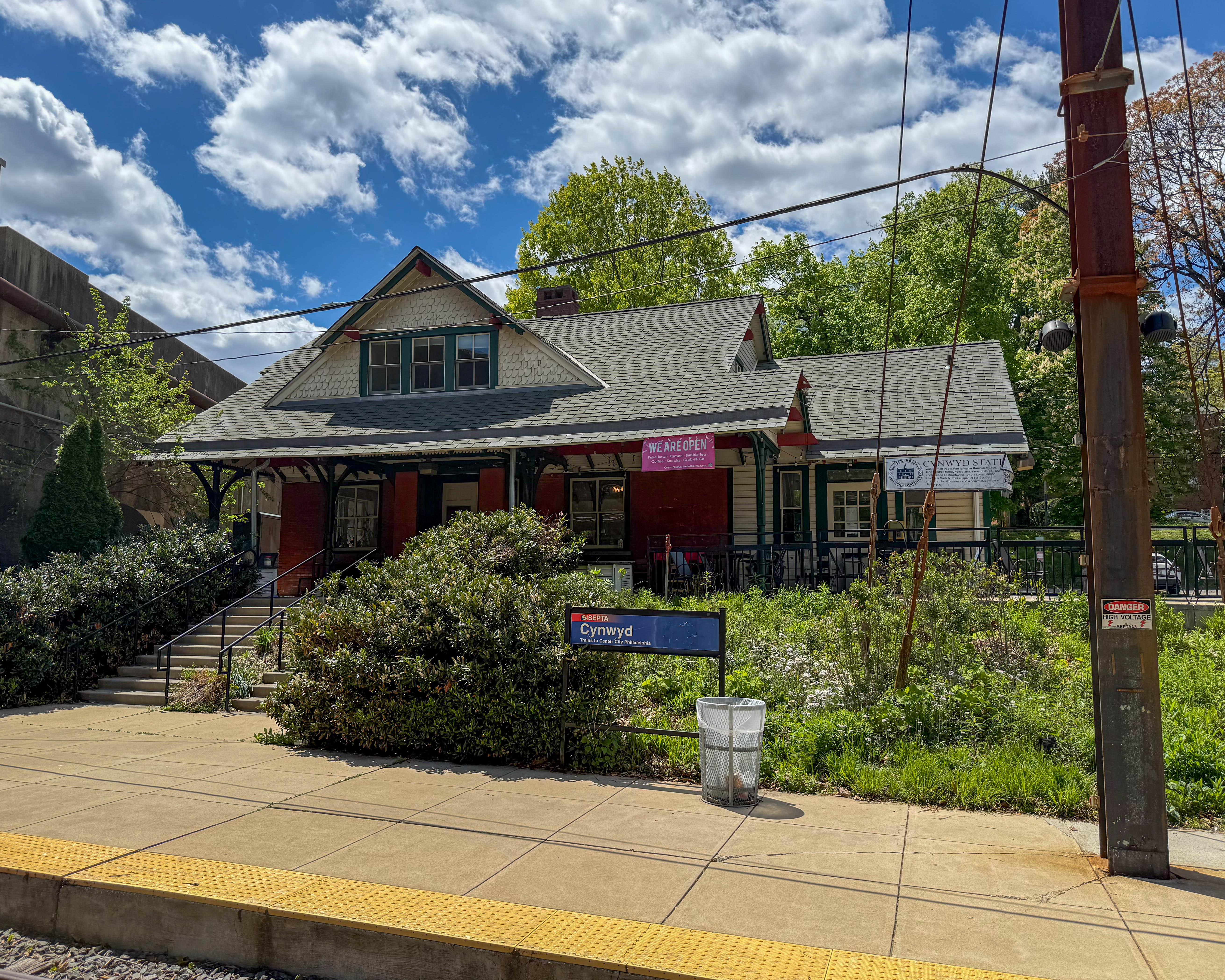 Cynwyd Train Station at 375 Conshohocken State Road in Bala Cynwyd, Pennsylvania serving the local community