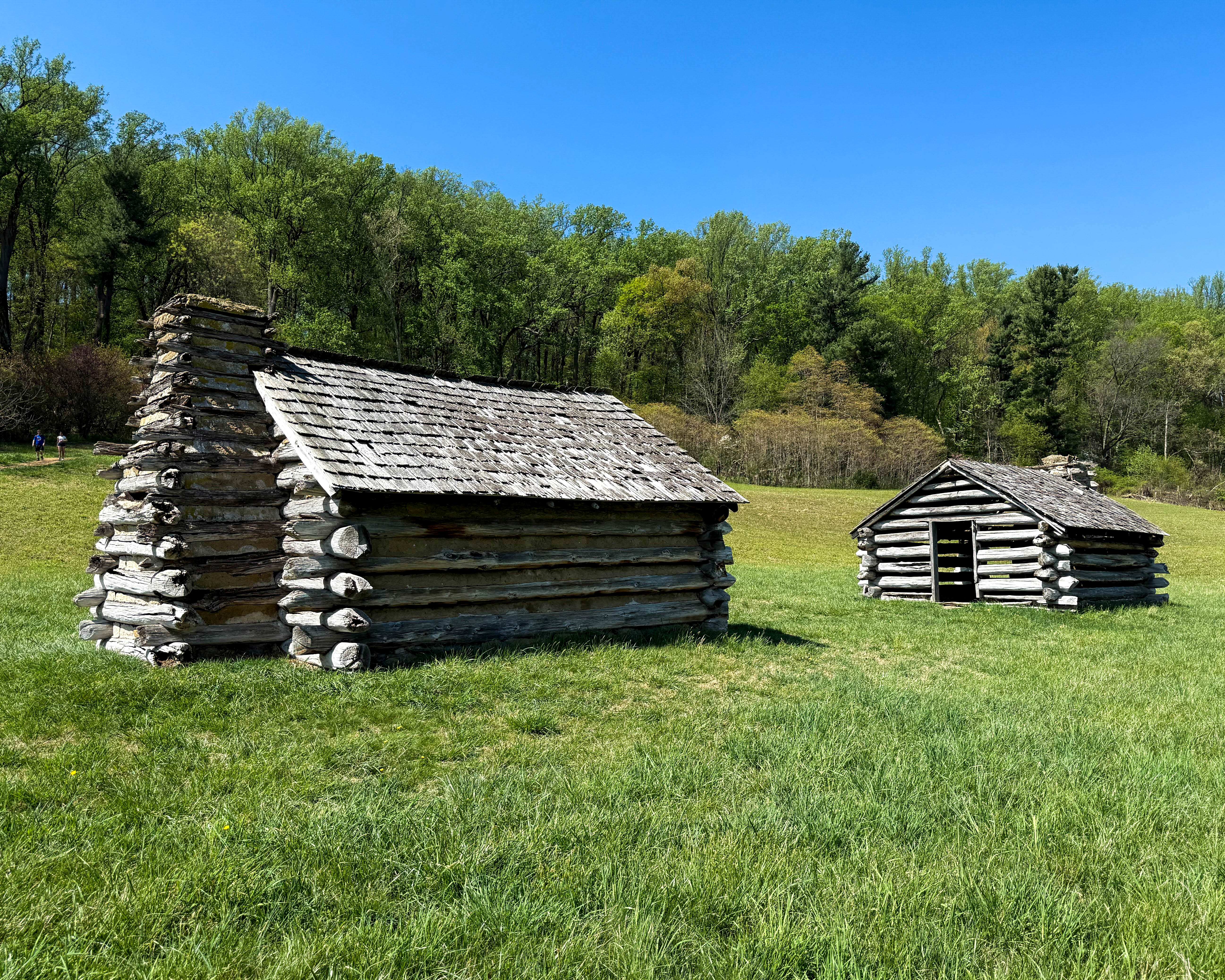 Soldiers' huts at Valley Forge National Historical Park in King of Prussia, Pennsylvania serving the local community