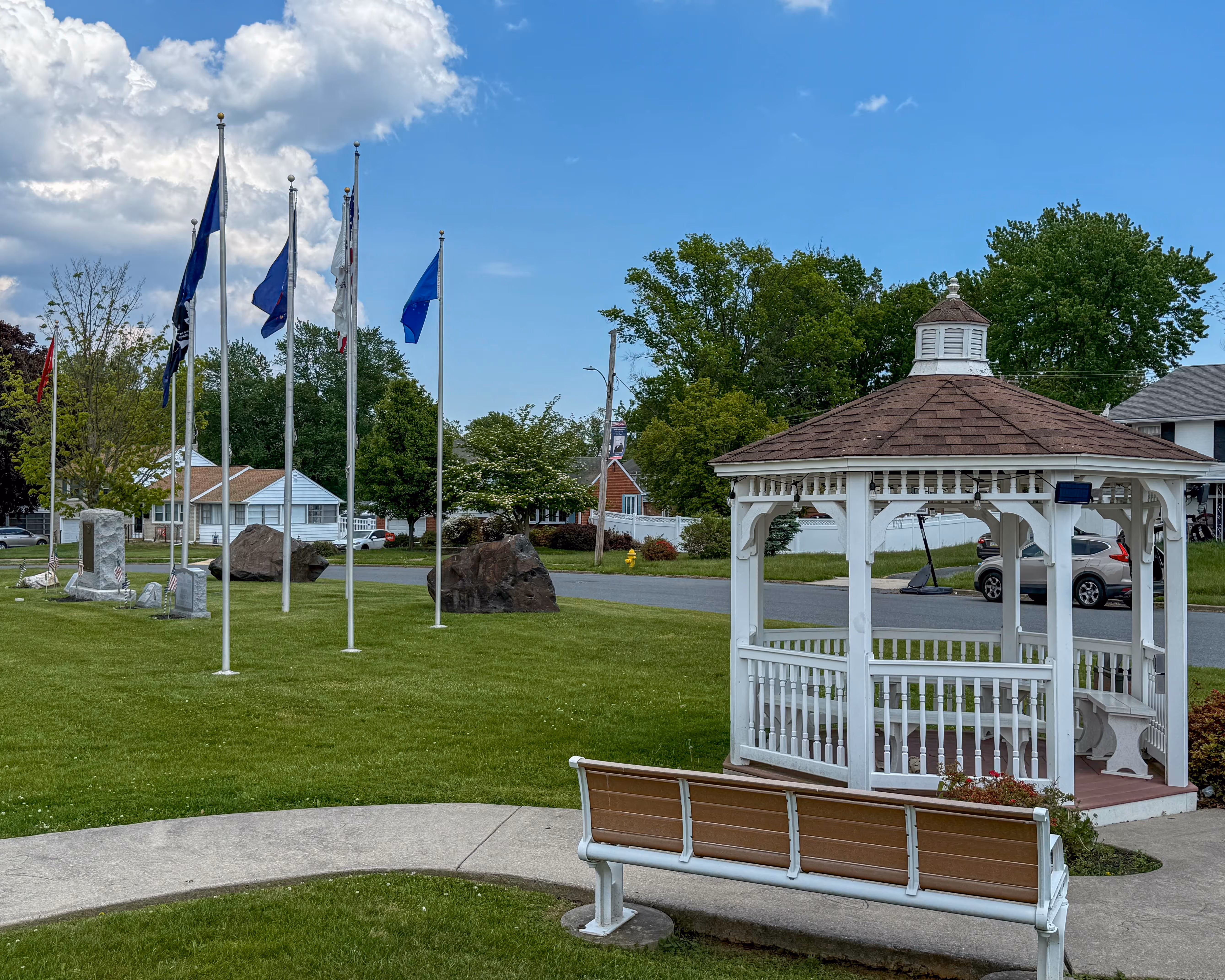 Memorial Island & Butterfly Garden on Cambridge Road in Brookhaven, Pennsylvania serving the local community