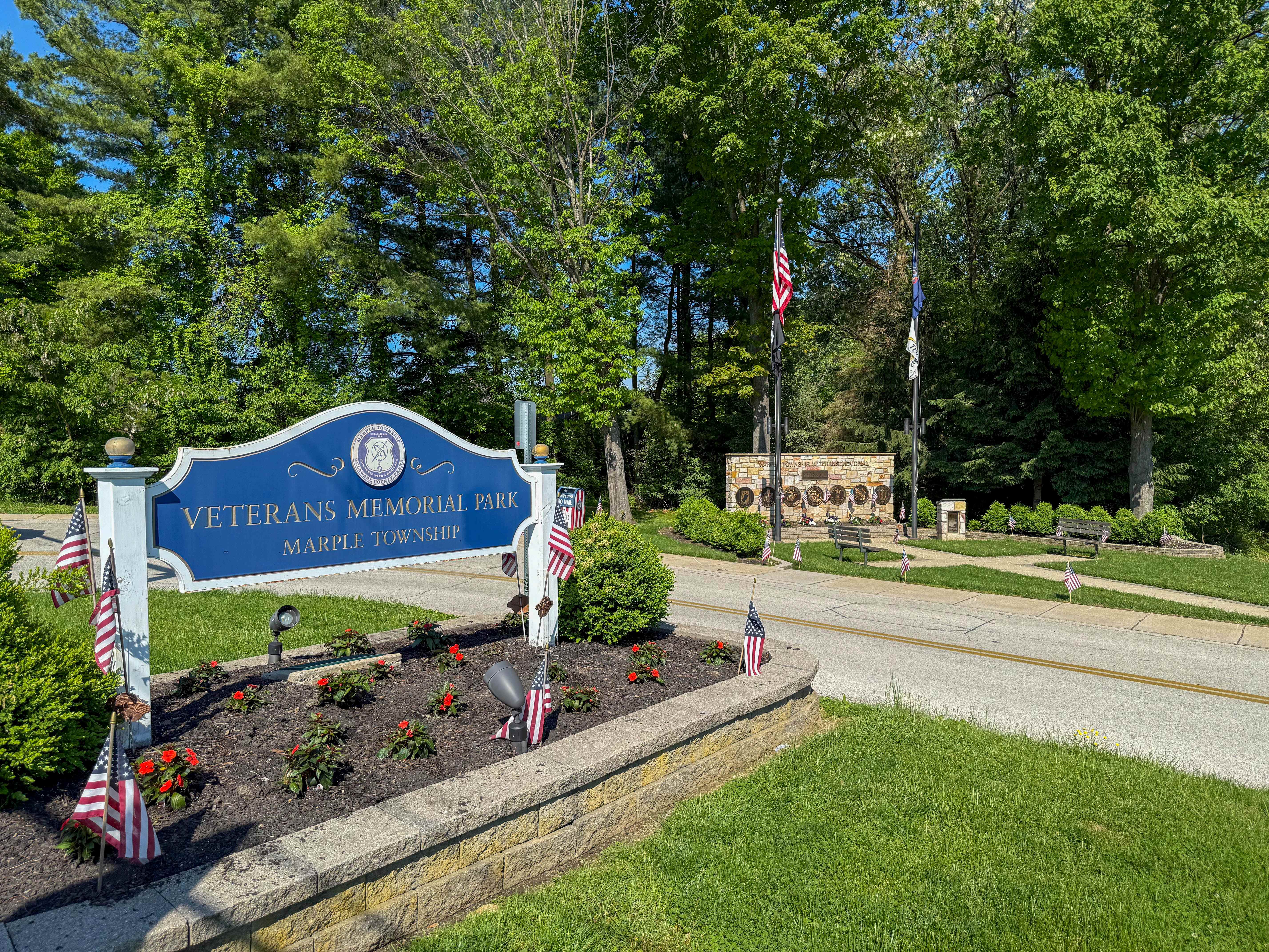 Veterans Memorial Park on Lawrence Road in Broomall, Pennsylvania serving the local community